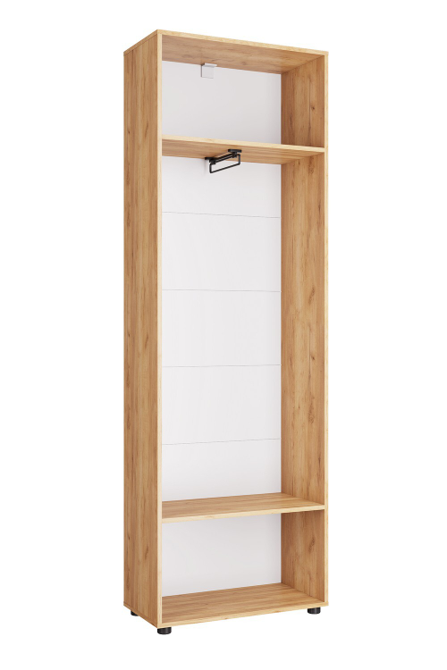 САФАРИ_Шкаф_ШК-001_(Шкаф с выдв. штангой) Дуб Крафт золотой / Графит Софт