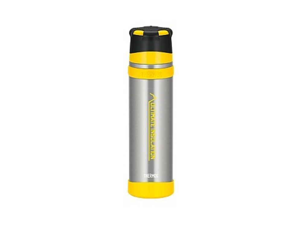Термос для напитков THERMOS FFX-901 CS 0.9L, стальной с жёлтым