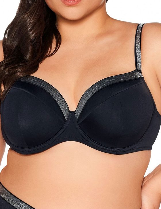 Верх купальника с серебром Ava SK224 U black