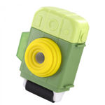 Точилка пластиковая с ластиком-роллером, Yalong, "Фотокамера", 1 отверстие, контейнер, цвета ассорти, в индивид. ПВХ боксах