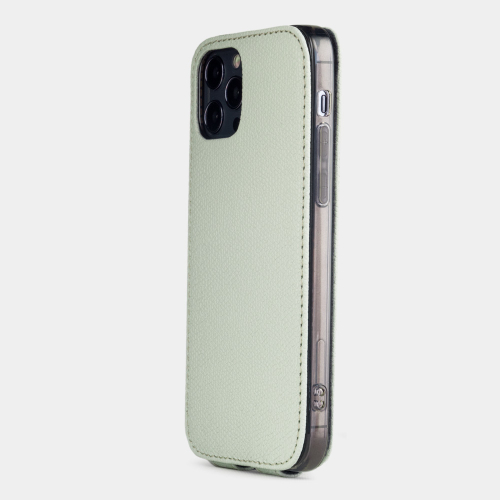 Special order: Чехол для iPhone 12 Pro Max из кожи теленка фисташкового цвета