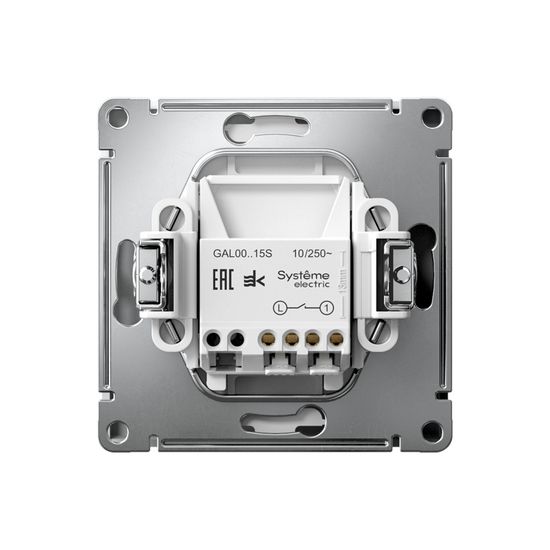 Выключатель кнопочный 1-кл. ArtGallery быстрозажим. клем. механизм лотос SE GAL001315S