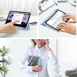 Чехол книжка синего цвета для планшета Xiaomi Redmi Pad 2 и Poco Pad C1, серия Toby Series от Dux Ducis