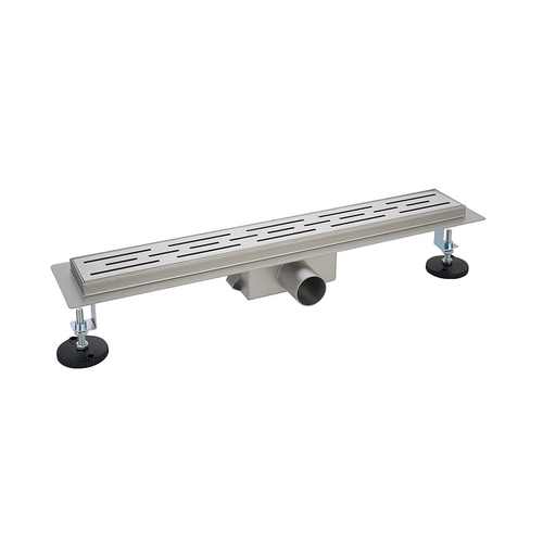 Душевой лоток AZARIO 600 мм, D40(50), металлическая перфорированная решетка, металлический желоб, гидрозатвор (AZT2FT01600)