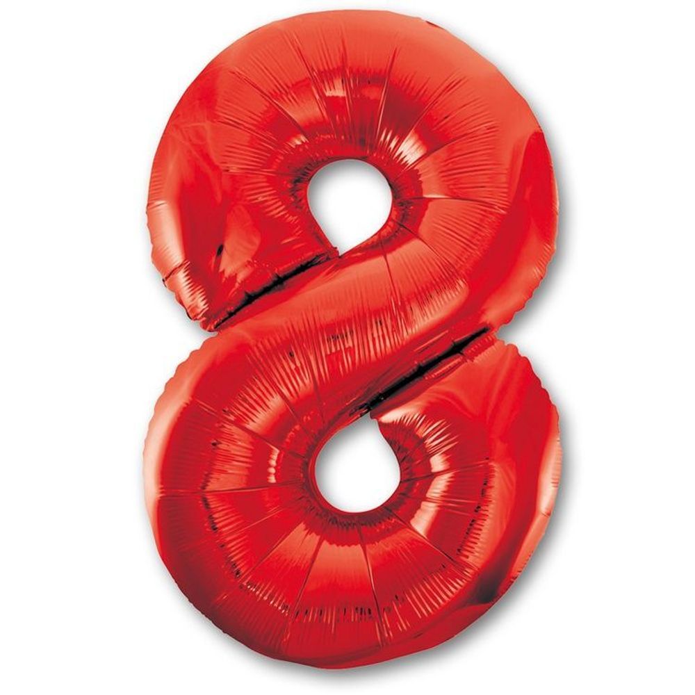 Шар фольгированный ЦИФРА &quot;8&quot; 40&quot; Red с гелием