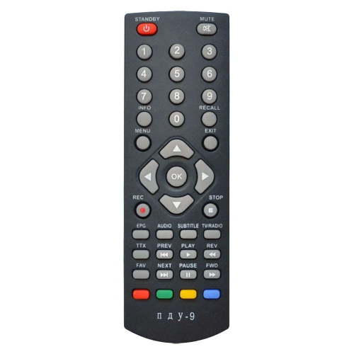 Пульт Oriel ПДУ-9 для цифровой DVB-T2 приставки Oriel.