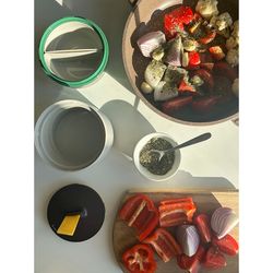 Ланч-бокс Meals, 800 мл, светло-серый/зеленый