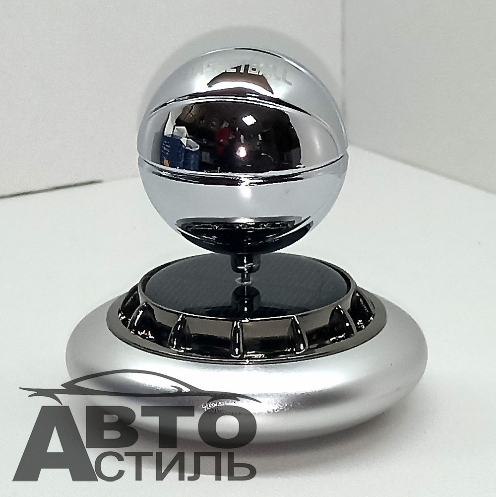Ароматизатор-игрушка -на торпеду- МЯЧ БАСКЕТБОЛ - солн батар- YC-32SL серебристый A