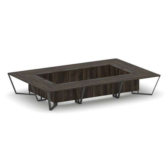 Steel Meet Стол переговорный прямоугольный KDK-PR.B.SP-20K Дуб Мали/Металл Антрацит 4800*3200*750