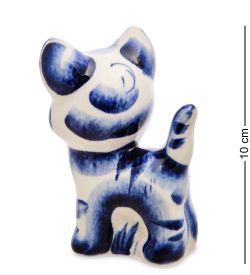 ГЛ- 058 Фигурка «Кошечка» (Гжельский фарфор)