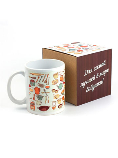 Кружка подарок сувенир "Для самой лучшей в мире бабушки"