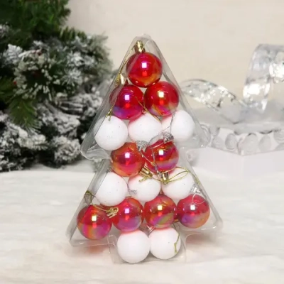 Набор украшений «Легенды зимы» 4 см (набор 17 шт), Белый, красный