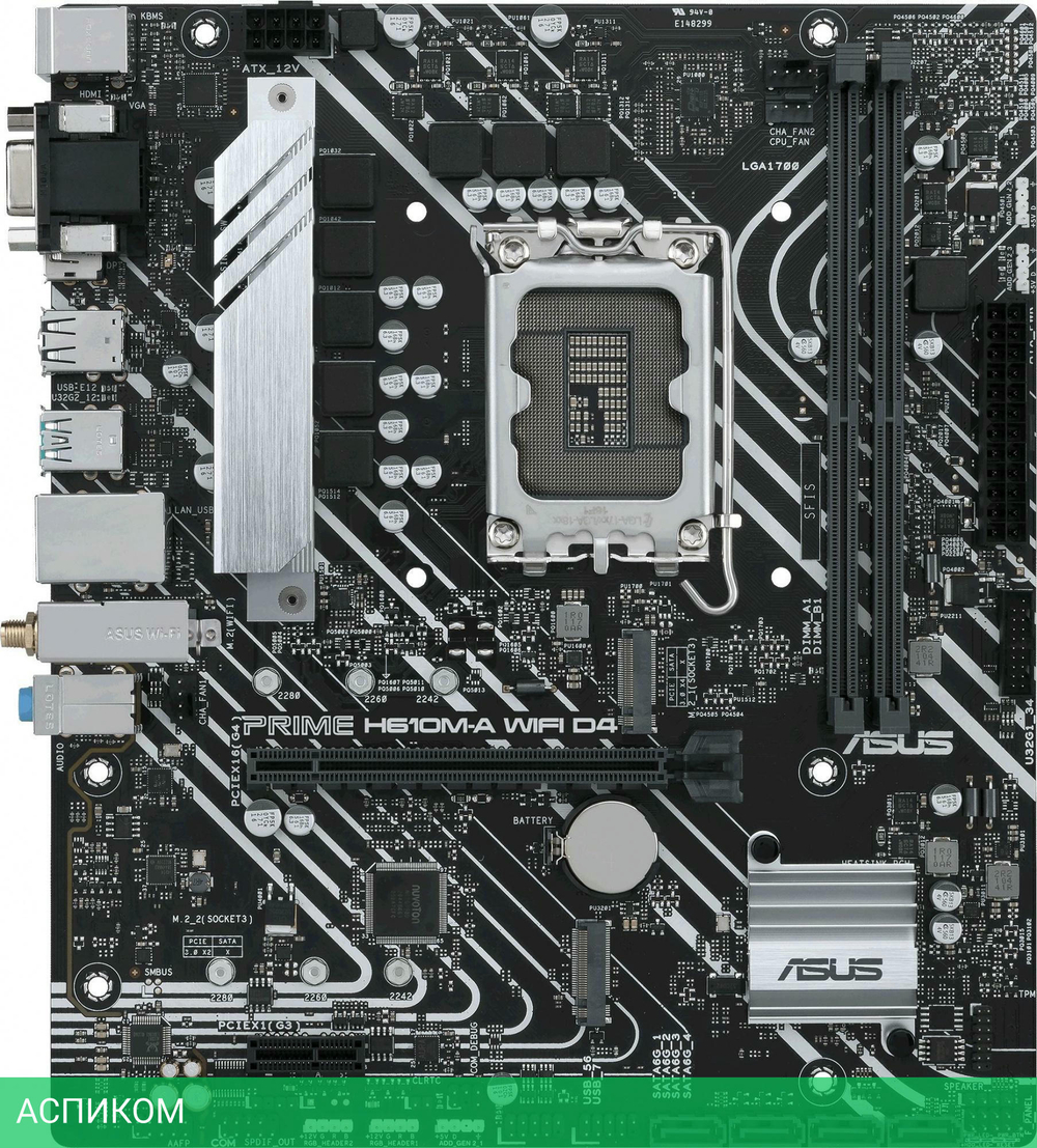 Материнская плата Asus Prime H610M-A WIFI D4 (90MB1C80-M0EAY0)