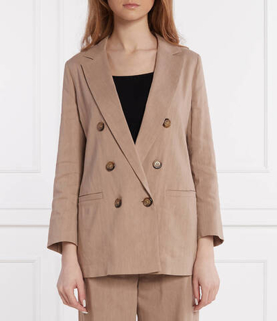 Льняный жакет ALBA Marella SPORT - бежевый(13041065)