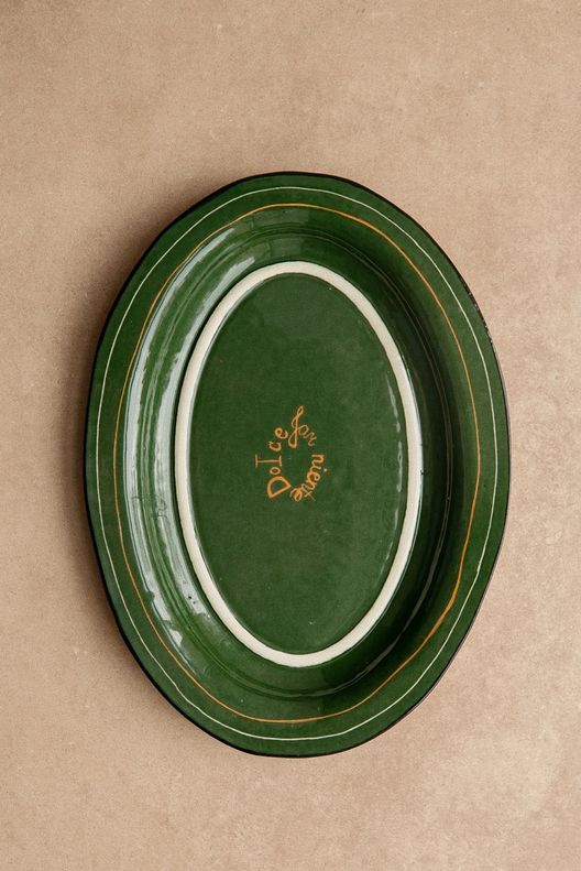 Тарелка Dolce far niente, зеленая / Bottega Alba