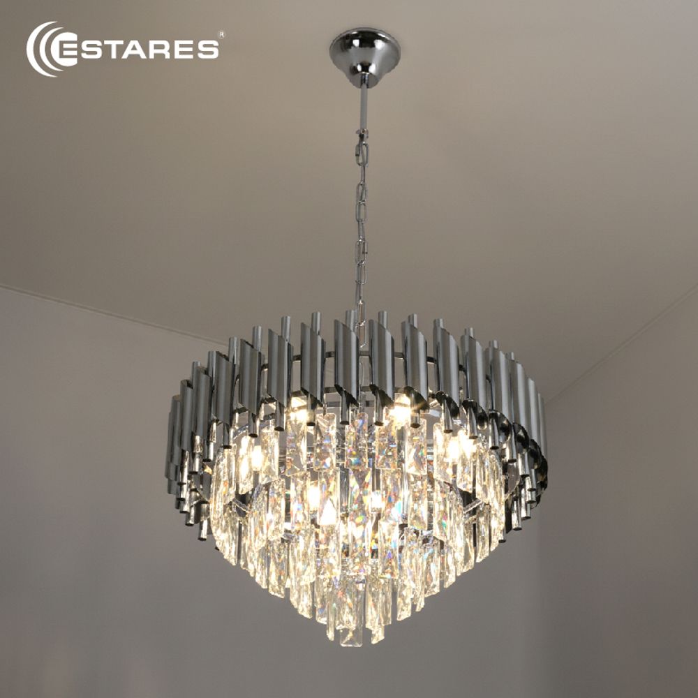 Люстра SANDRA 8хЕ14-480х905-CHROME/CRYSTAL-220-IP20