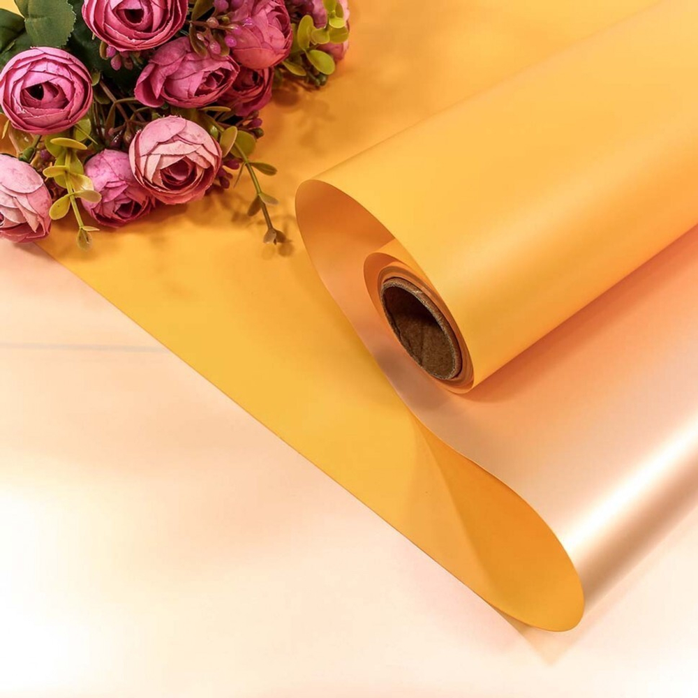 Пленка В рулоне 10 м х 58 см двухсторонняя (Желтый)