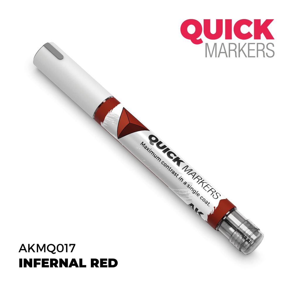 Акриловый маркер AK Interactive Quick Marker Infernal Red