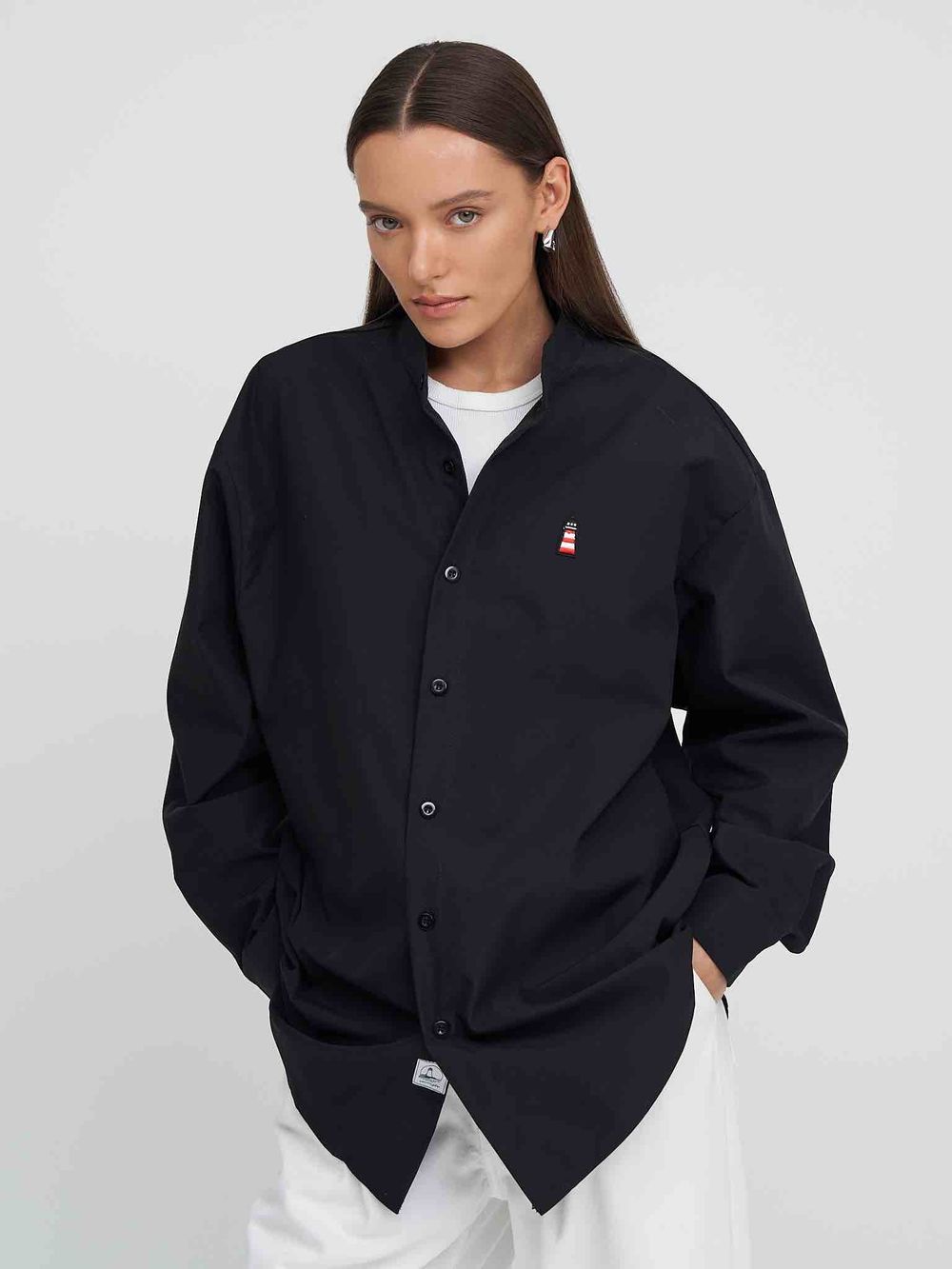 Купить Рубашка Kefirmaykifer Маяк черная Рубашка Kefirmaykifer Маяк черная