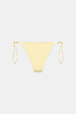 ZARA ПЛАВКИ-БИКИНИ С КОЛЬЦАМИ И ЗАВЯЗКАМИ, ЖЕЛТЫЙ
