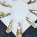 Перламутр, ракушка, подвеска с покрытием АВ, ~22/35/40мм, штучно