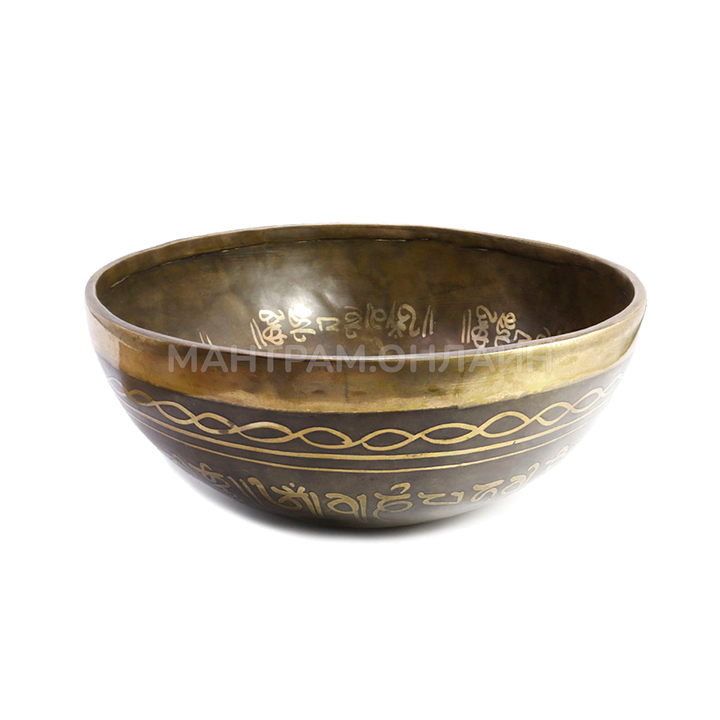Чаша поющая Ганеш 9 металлов ручная ковка d-20 см h-10 см, вес от 900 г до 1100 г
