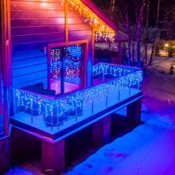 ULD-B6007-300-DTA BLUE IP44 Бахрома светодиодная. 6м. 300 светодиодов. Синий свет. Провод прозрачный. ТМ Uniel