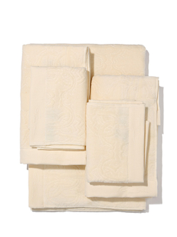 Элитные полотенца велюровые Logo слоновая кость от Roberto Cavalli