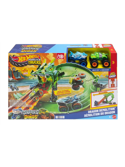 Игровой набор Hot Wheels Monster Trucks «Уничтожение Дракона» JFR06 | Hot Wheels Monster Trucks Dragon Demolition 4+