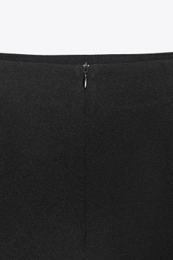 ZARA МИНИ-ЮБКА С БУСИНАМИ, ЧЕРНЫЙ