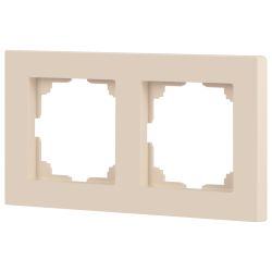 Рамка для розеток и выключателей Intro Accent 6-502-02 на 2 поста, СУ, слоновая кость | Intro