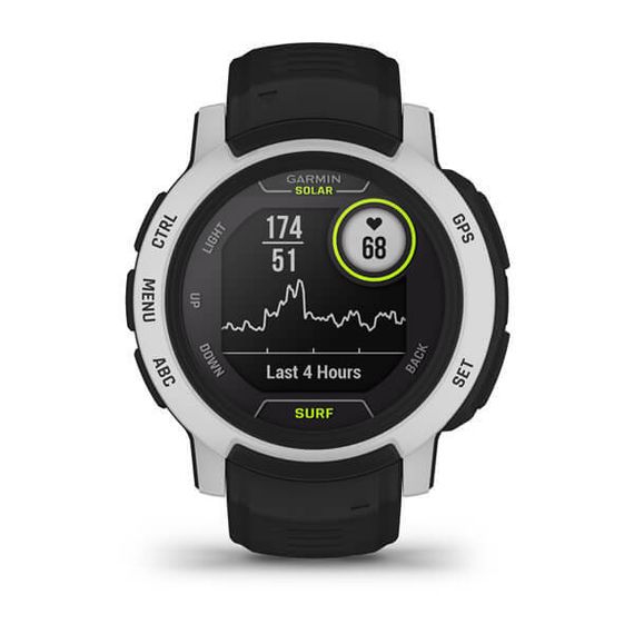 Умные часы Garmin INSTINCT 2 SOLAR Surf черный с белым безелем