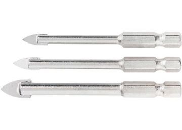 Набор сверл по керамической плитке, 5 - 6 - 8мм, шестигранный хвостовик Matrix 72825