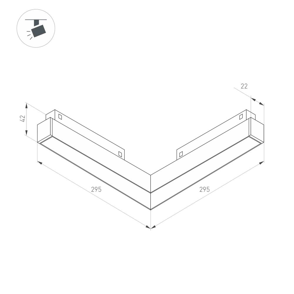 Светильник MAG-ORIENT-FLAT-ANGLE-L295-18W Day4000 (BK, 100 deg, 48V) (Arlight, IP20 Металл, 5 лет) 058209