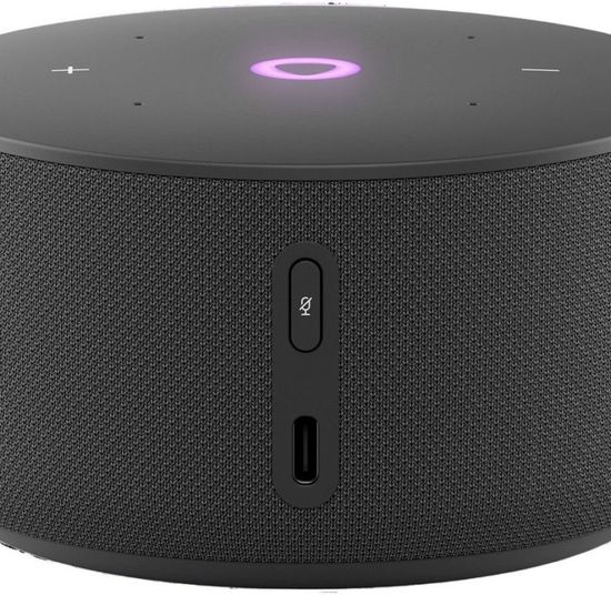 Умная колонка Яндекс Мини 3 с часами, черный