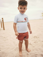 Рашгард и шорты в комплекте для мальчика Next E91-831, Белый, Кирпичный