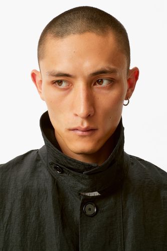 Черный хлопковый тренч Heathen