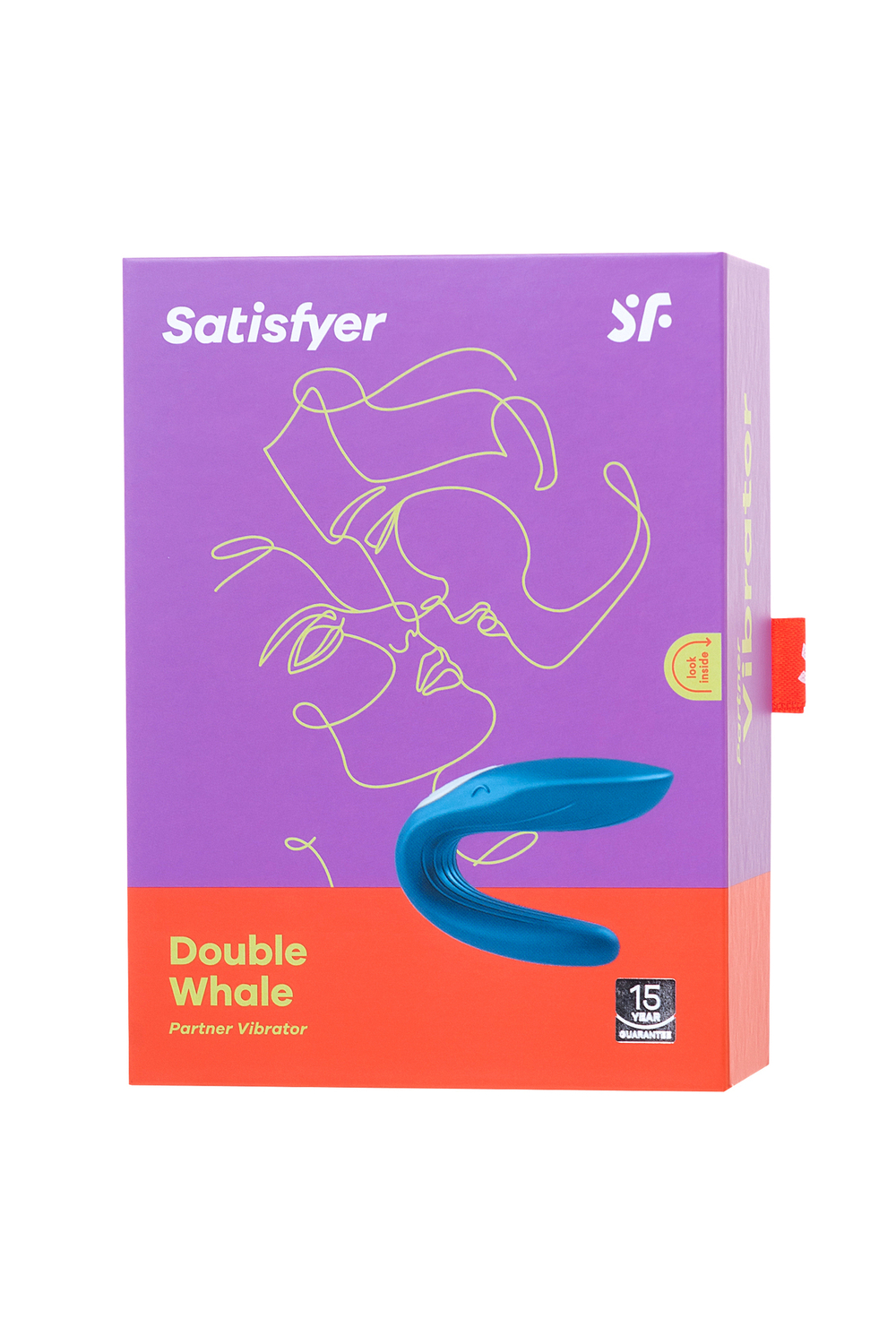 Многофункциональный стимулятор для пар Satisfyer Partner Whale, силикон, голубой, 17 см.