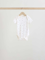 Боди с коротким рукавом для малышей Next E57-519, 5 шт., Белый, Темно-серый, Молочный