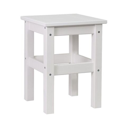 Табурет деревянный Одвар белый для кухни из массива сосны, 33х33 см