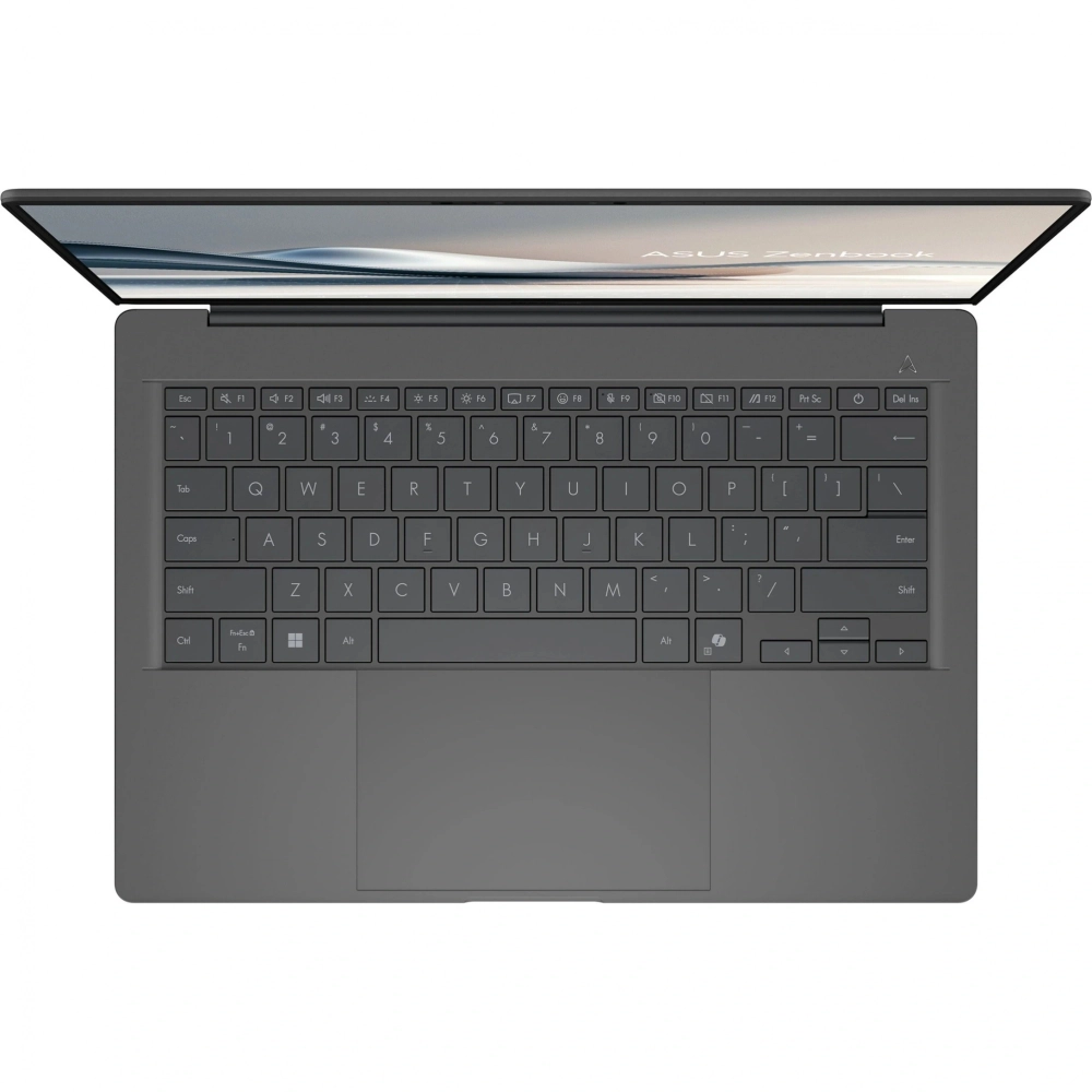 Ноутбук Asus Zenbook 14 UX3407RA-QD038W Snapdragon X Elite X1E-78-100 32Gb SSD1Tb Qualcomm Adreno 14" OLED WUXGA (1920x1200) Windows 11 Home grey WiFi BT Cam Bag (90NB16G2-M00360)