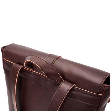 Крафтовый рюкзак из экокожи Вонджу. Коричневый