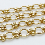Цепочка, цвет золото, размер звена 10*10 и 8*8 мм, цена за 50 см