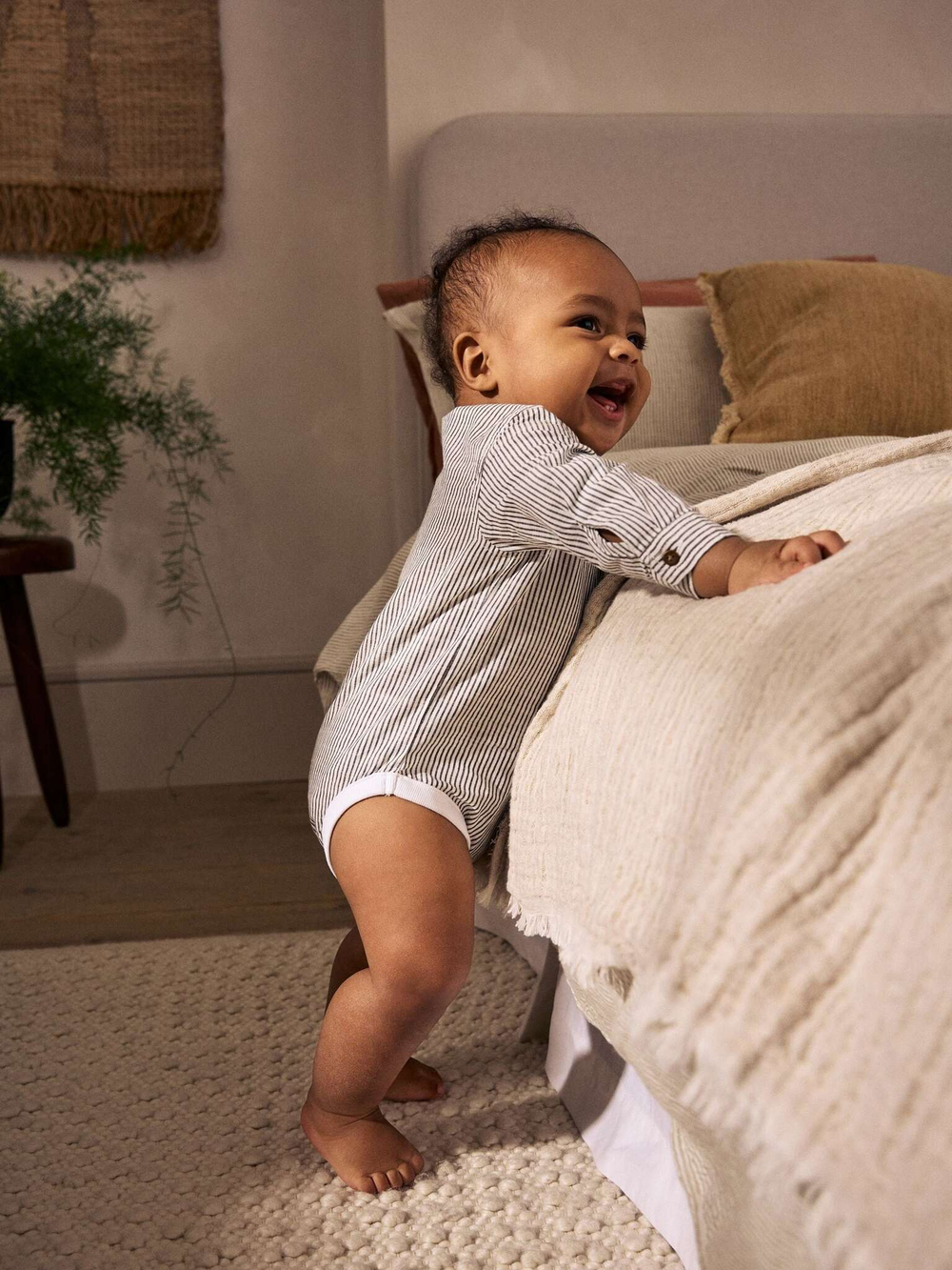 Боди с длинным рукавом для малышей Next E48-163, Серый