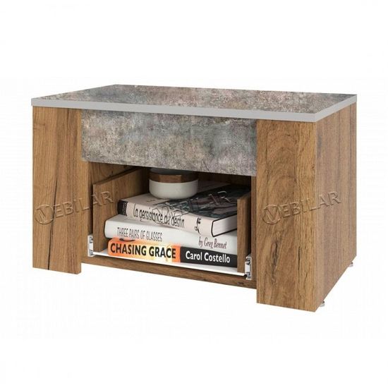 Тумба прикроватная ФРАНК ТБ-24 крафт/бетон (630*378*378) /1/(СНЯТА С ПР-ВА)