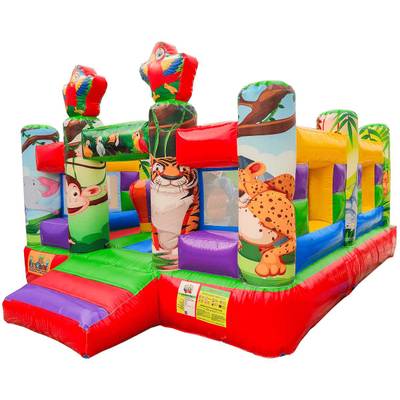 Детский надувной батут «Попугайчики 3» без горки, размер 4*4*2,6 м