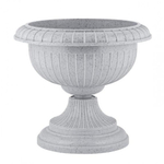 Вазон на ножке большой D395мм, светлый камень