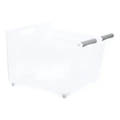 Органайзер с ручкой на колесах 23л прозрачный