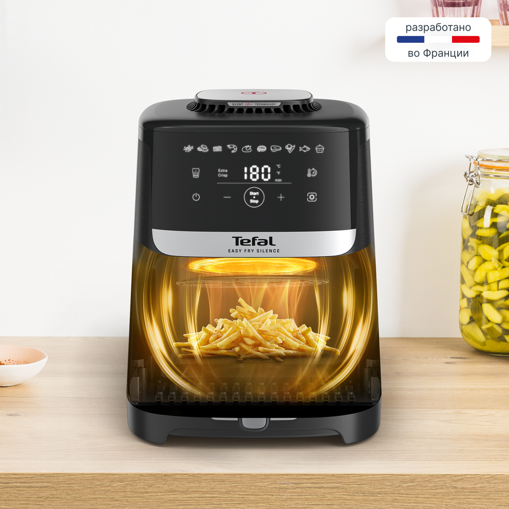 Аэрогриль Tefal Easy Fry Silence EY5568E0 со смотровым окном