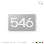 Номер на дверь 546, табличка на дверь для офиса, квартиры, кабинета, аудитории, склада, серая 120х70 мм, Айдентика Технолоджи
